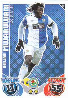 Benjani Mwaruwari Blackburn Rovers 2010/11 Topps Match Attax #U12